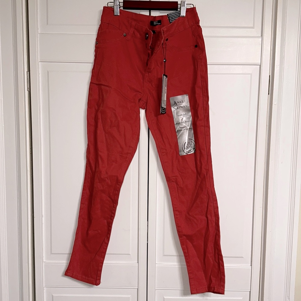 NMT 1822 Denim Ankle Skinny coral/terracotta sz 6